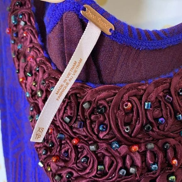 Free people rock princess beaded floral dress XS - Picture 6 of 7